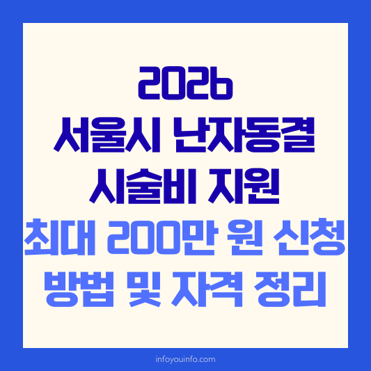2026 서울시 난자동결 시술비 지원 최대 200만 원 신청방법 및 자격 정리