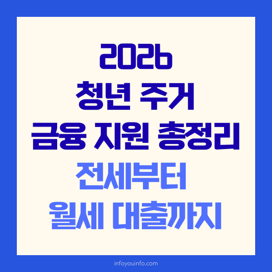 2026 청년 주거 금융 지원 총정리 전세부터 월세 대출까지