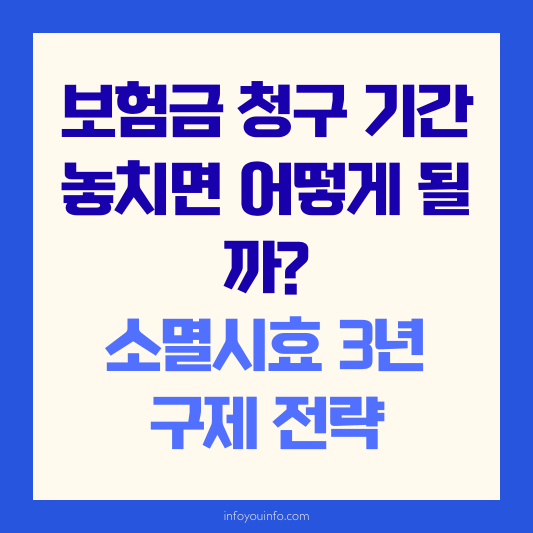 보험금 청구 기간 놓치면 어떻게 될까｜소멸시효 3년 구제 전략