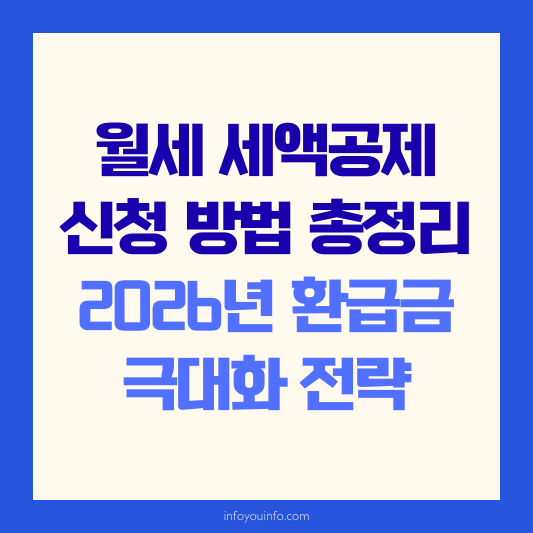 월세 세액공제 신청 방법 총정리｜2026년 환급금 극대화 전략