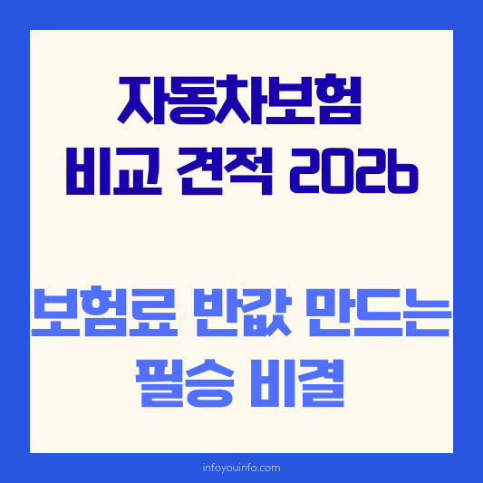 자동차보험 비교 견적 2026｜보험료 반값 만드는 필승 비결