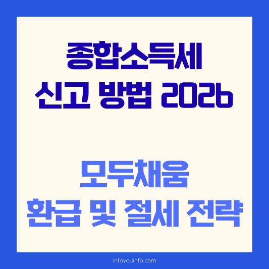 종합소득세 신고 방법 2026｜모두채움 환급 및 절세 전략