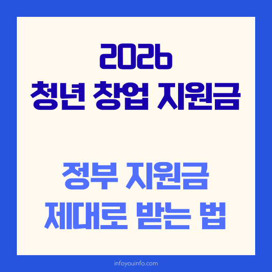 청년 창업 지원금 2026｜정부 지원금 제대로 받는 법