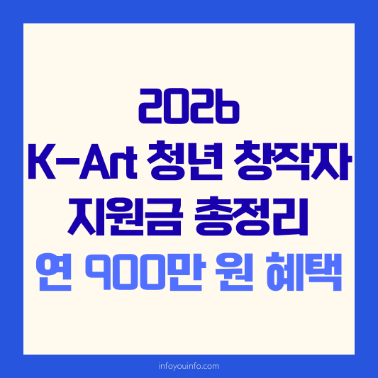 2026 K-Art 청년 창작자 지원금 총정리｜연 900만 원 혜택