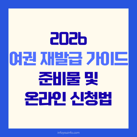 2026 여권 재발급 가이드｜준비물 및 온라인 신청법