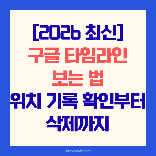 [2026 최신] 구글 타임라인 보는 법: 위치 기록 확인부터 삭제까지